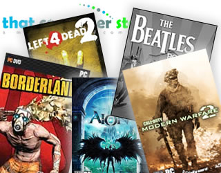 That Computer Store has the latest games like Left 4 Dead 2, Borderlands, Modern Warfare, Aion, Beatles: Rock Band, and more!